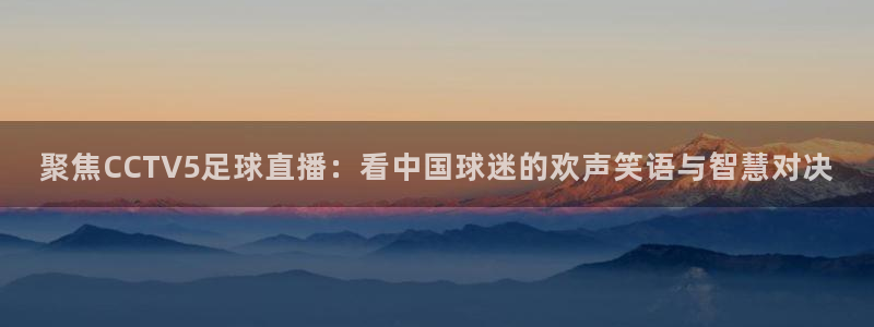 斗球直播(免费)：聚焦CCTV5足球直播：看中国球迷的欢声笑语与智慧对决